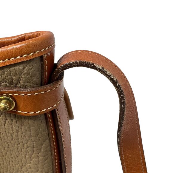 Vintage Dooney & Bourke Taupe Cavalry Spectator Crossbody Bag - Picture 7 of 10